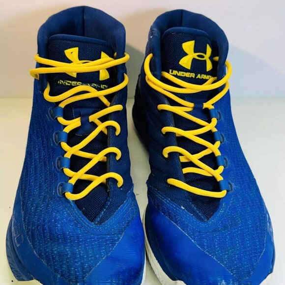 Under Armour shoes basketball Currys 3 Blue Yellow And Withe Size 13 - Picture 1 of 8